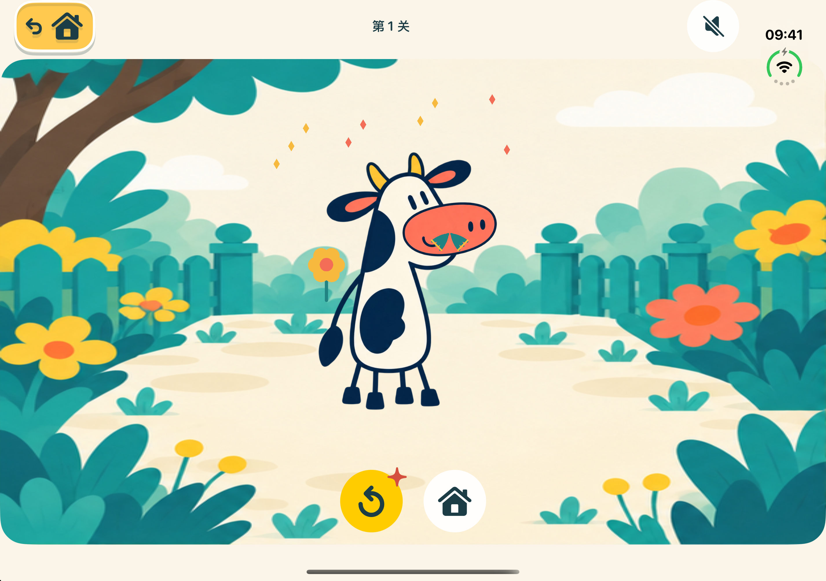 Feeding a cow